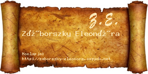 Záborszky Eleonóra névjegykártya